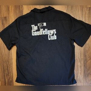 NWOT Mens Sz XL Port Authority Black Short Sleeved Customized Button-Up